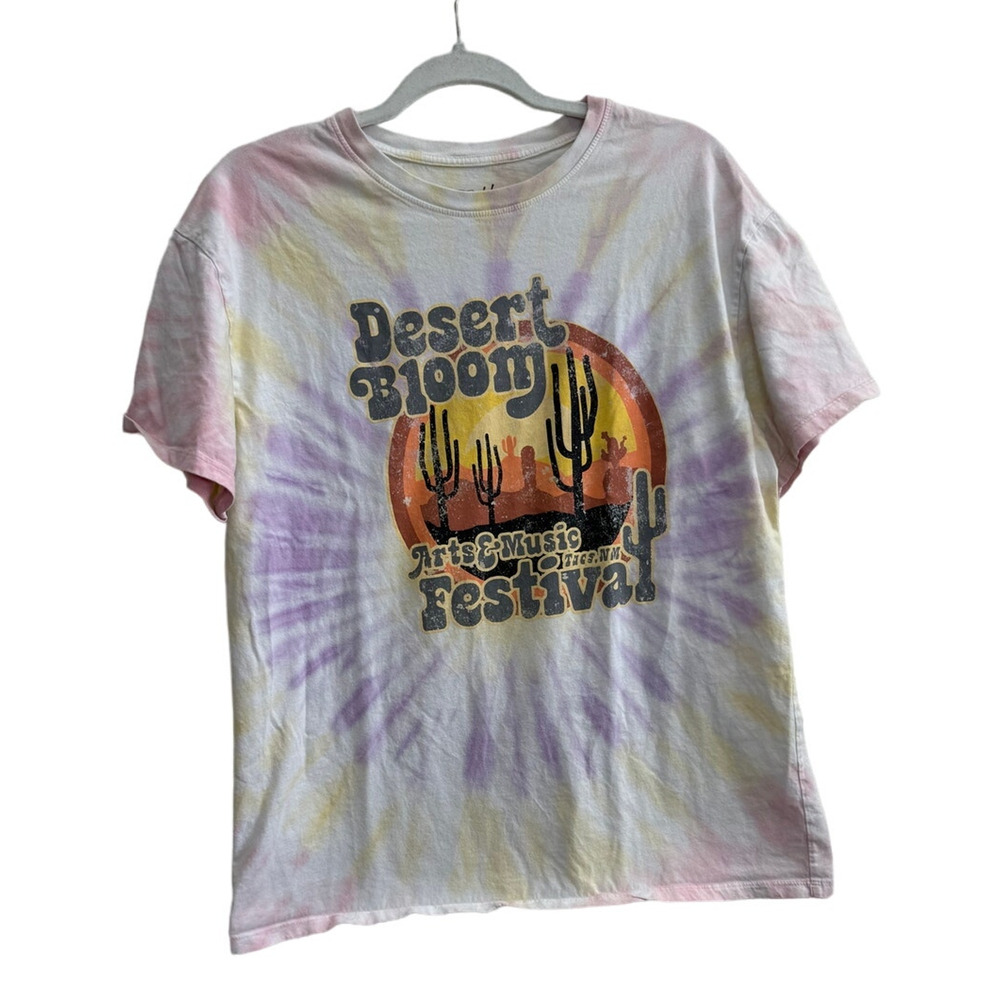 Women's Retro New Mexico Desert Bloom Music Festival Tie-Dye Medium